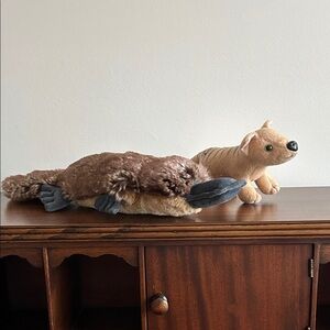 Plush Platypus and Dog Australian souvenir Set